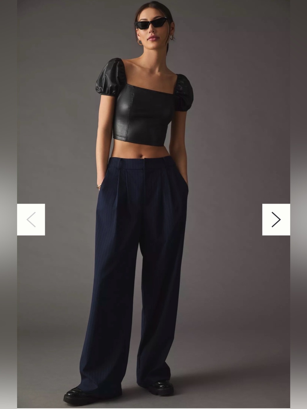 Avec Les Filles Black Wide-Leg Trousers